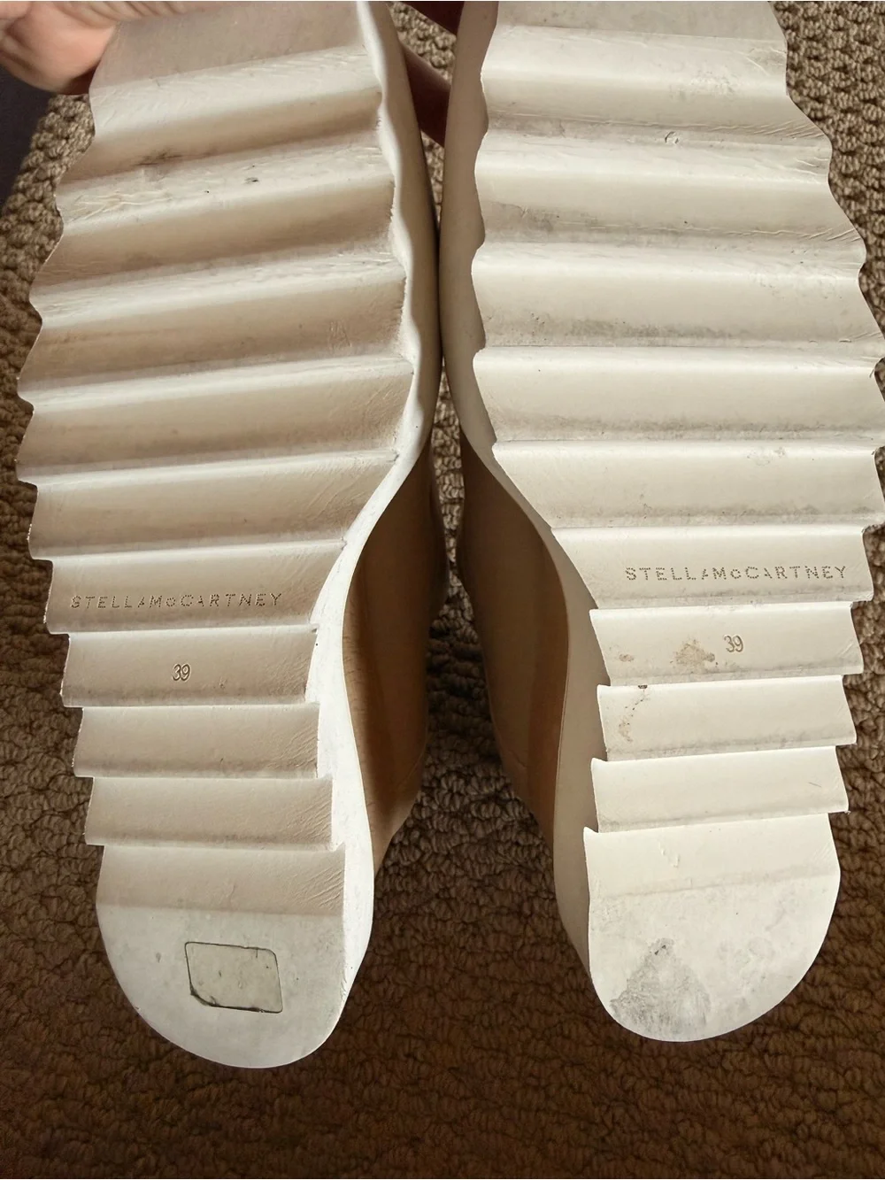 Stella McCartney Beige Platform Lace-Up Stars Derby Shoes